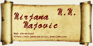 Mirjana Majović vizit kartica